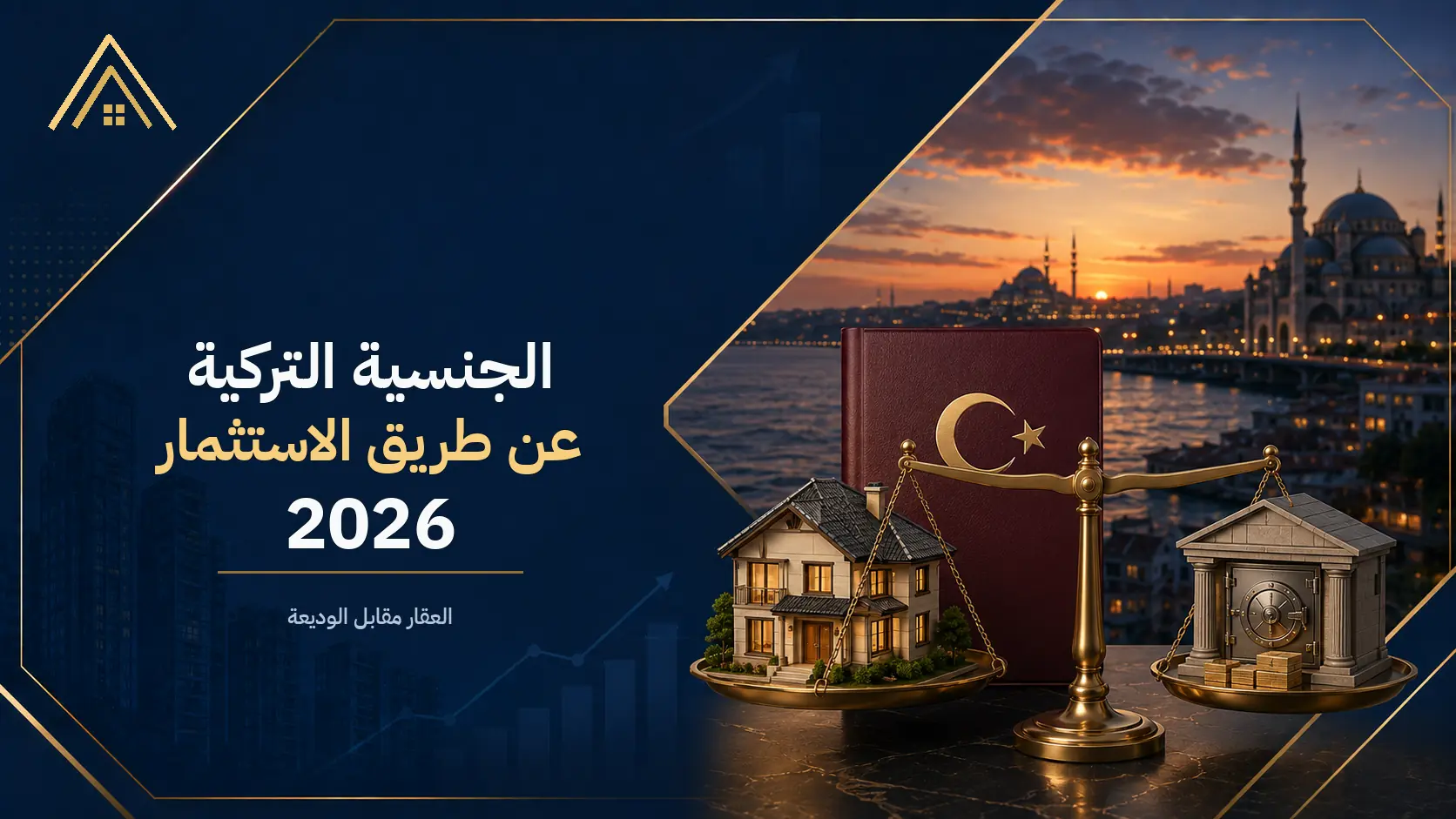 الجنسية التركية عن طريق الاستثمار 2026: العقار مقابل الوديعة — أيهما أفضل؟